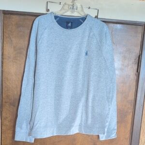 Johnnie-O Gray Long Sleeve Crewneck Men's Shirt Size Large